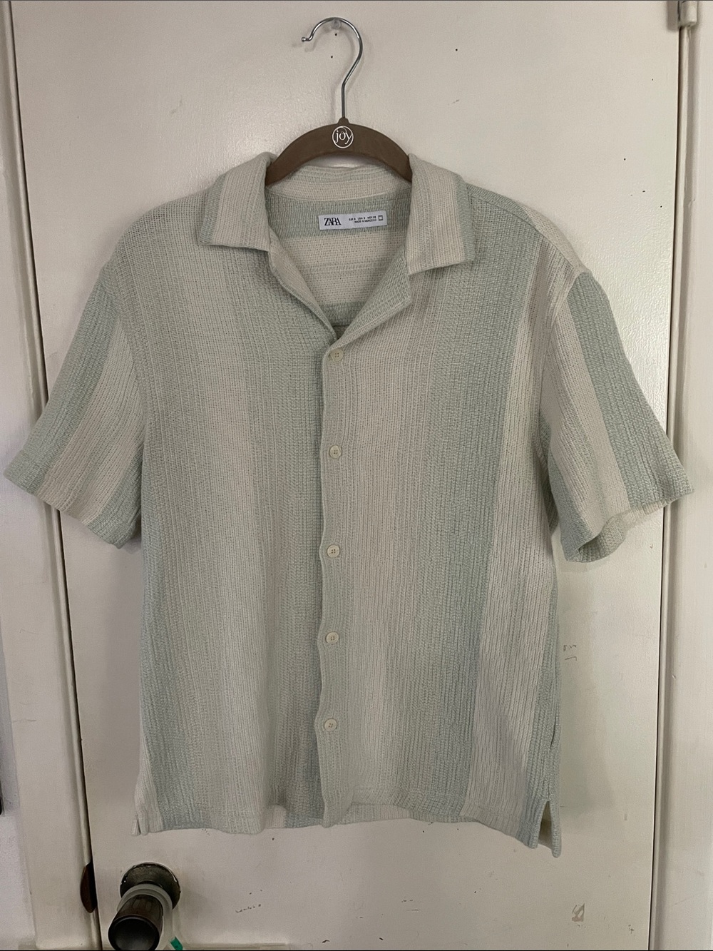 Men’s Zara button down collar knit shirt size small